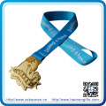 Sport Award Silk Screen Printing Medals Ribbon, cinta de la medalla para el recuerdo